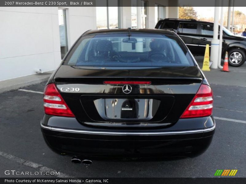 Black / Black 2007 Mercedes-Benz C 230 Sport