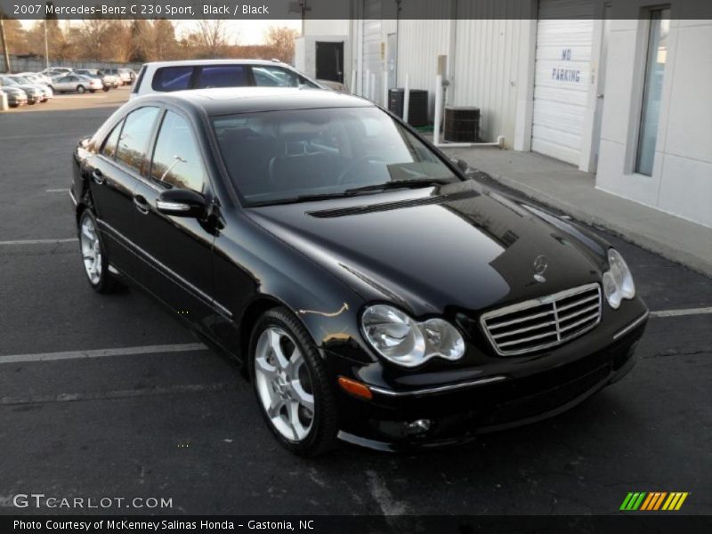 Black / Black 2007 Mercedes-Benz C 230 Sport