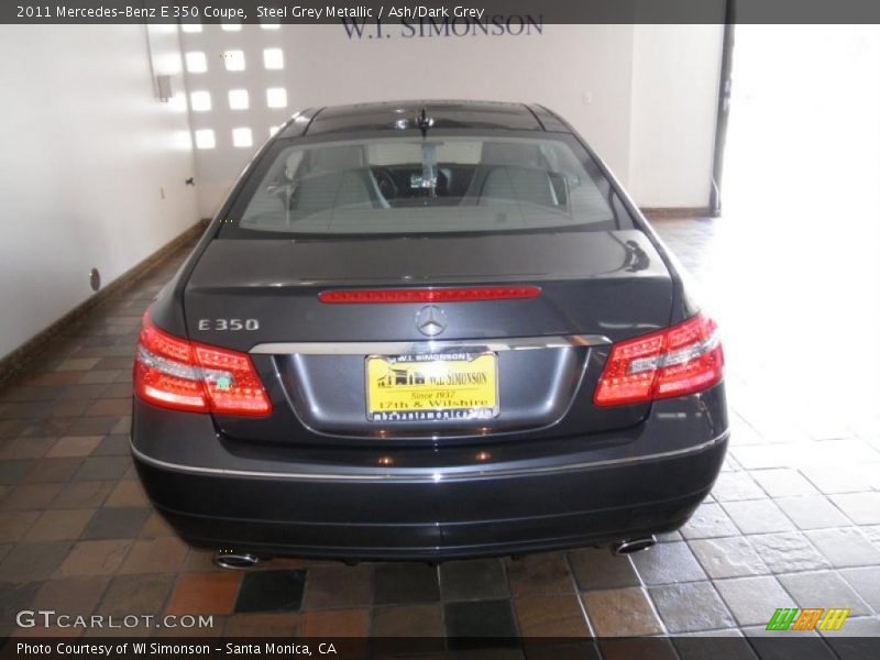 Steel Grey Metallic / Ash/Dark Grey 2011 Mercedes-Benz E 350 Coupe