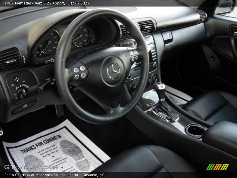 Black / Black 2007 Mercedes-Benz C 230 Sport