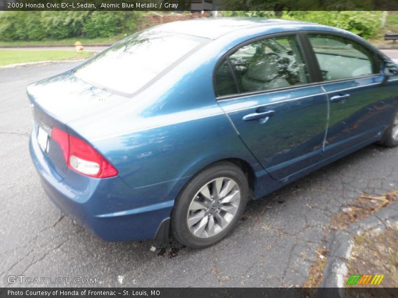 Atomic Blue Metallic / Gray 2009 Honda Civic EX-L Sedan