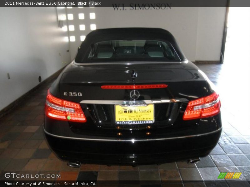 Black / Black 2011 Mercedes-Benz E 350 Cabriolet