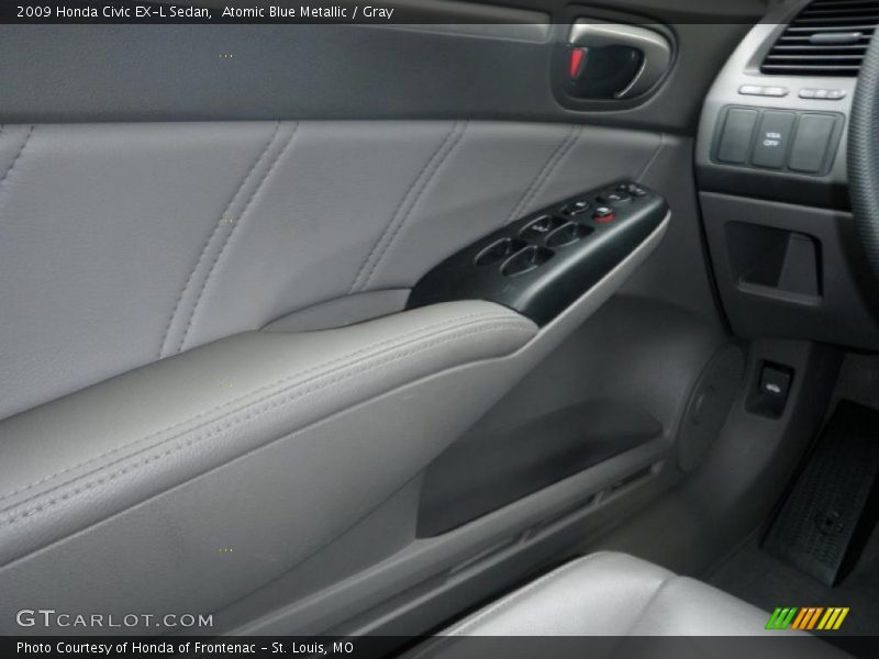 Atomic Blue Metallic / Gray 2009 Honda Civic EX-L Sedan