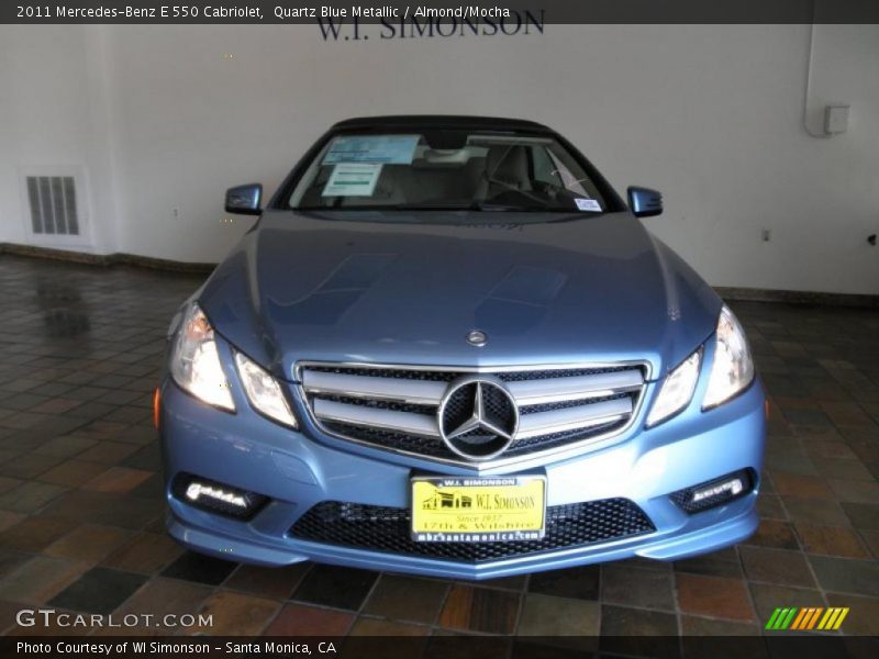 Quartz Blue Metallic / Almond/Mocha 2011 Mercedes-Benz E 550 Cabriolet