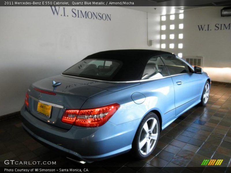 Quartz Blue Metallic / Almond/Mocha 2011 Mercedes-Benz E 550 Cabriolet