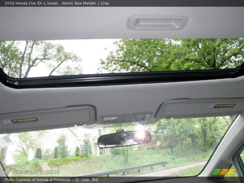 Atomic Blue Metallic / Gray 2009 Honda Civic EX-L Sedan