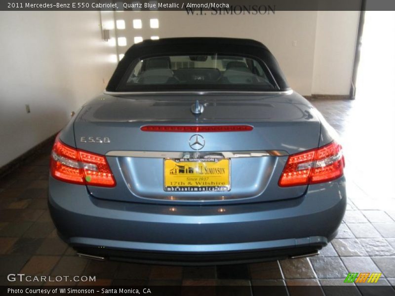 Quartz Blue Metallic / Almond/Mocha 2011 Mercedes-Benz E 550 Cabriolet