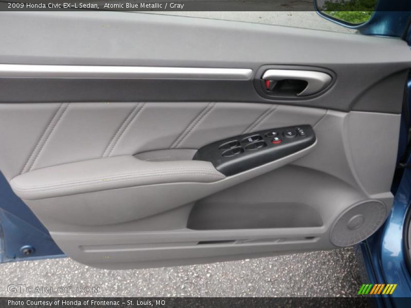 Atomic Blue Metallic / Gray 2009 Honda Civic EX-L Sedan