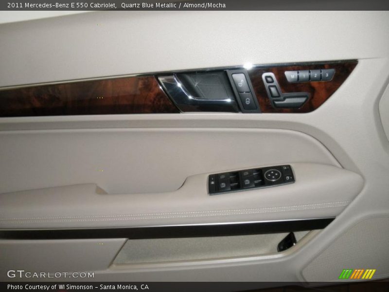 Quartz Blue Metallic / Almond/Mocha 2011 Mercedes-Benz E 550 Cabriolet