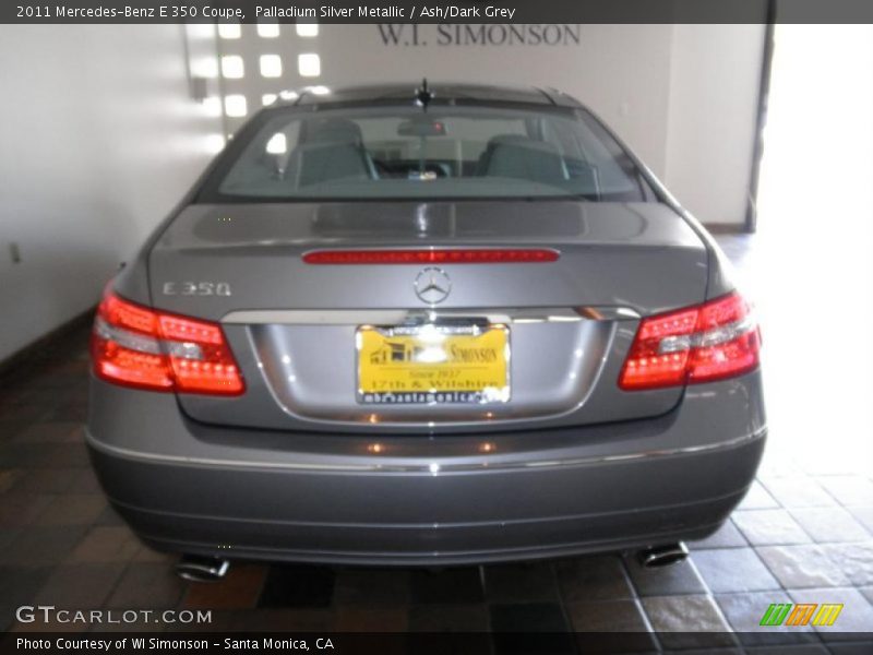 Palladium Silver Metallic / Ash/Dark Grey 2011 Mercedes-Benz E 350 Coupe