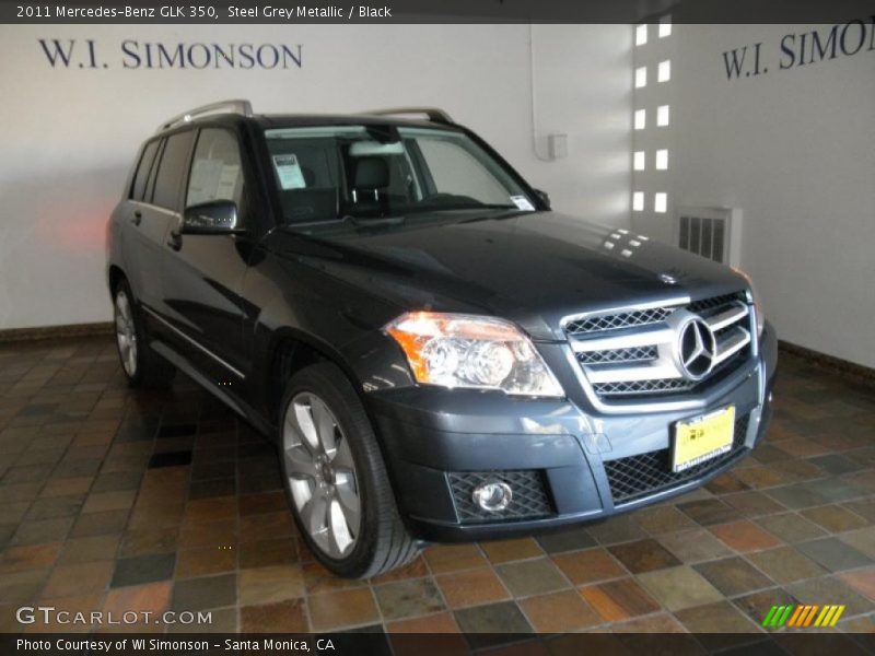 Steel Grey Metallic / Black 2011 Mercedes-Benz GLK 350