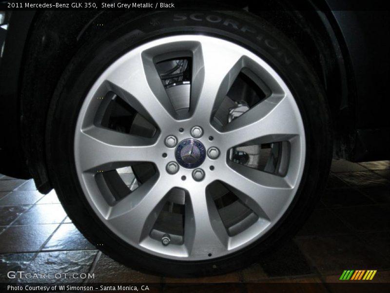 Steel Grey Metallic / Black 2011 Mercedes-Benz GLK 350