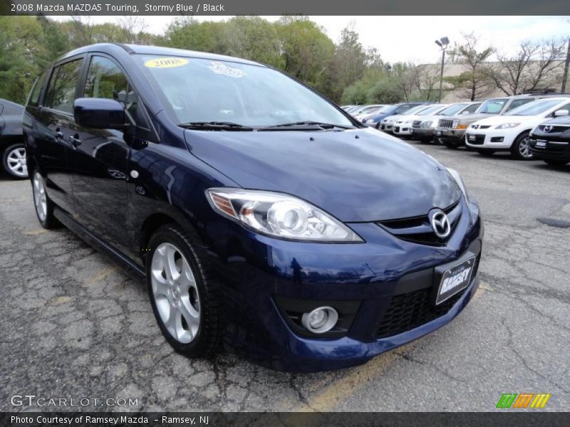 Stormy Blue / Black 2008 Mazda MAZDA5 Touring