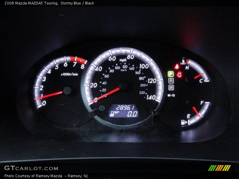 Stormy Blue / Black 2008 Mazda MAZDA5 Touring