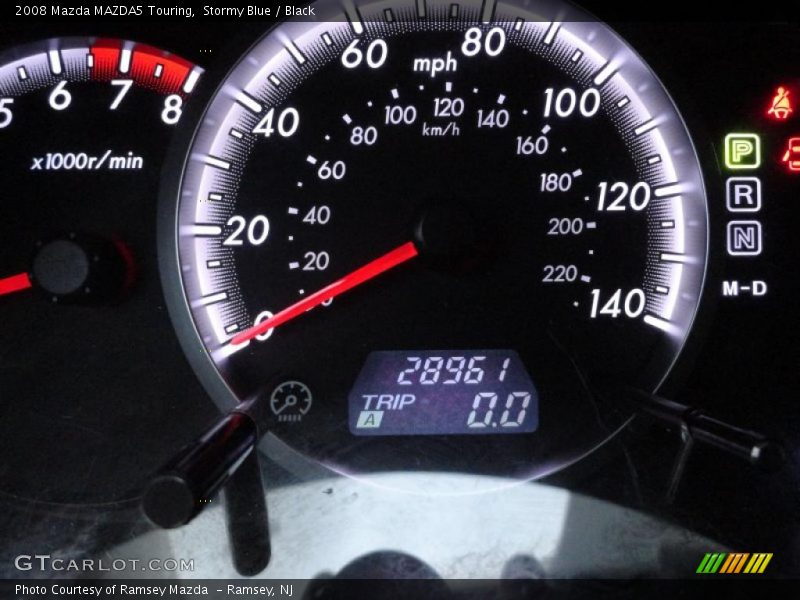 Stormy Blue / Black 2008 Mazda MAZDA5 Touring