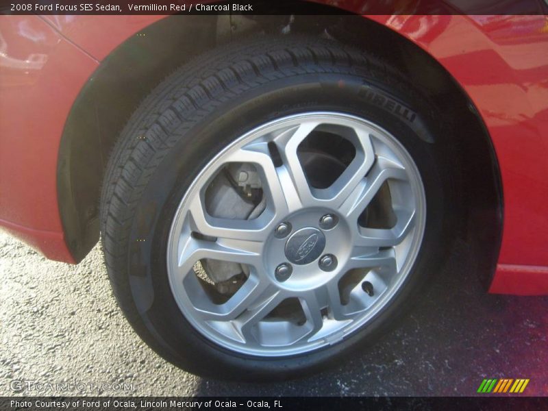 Vermillion Red / Charcoal Black 2008 Ford Focus SES Sedan