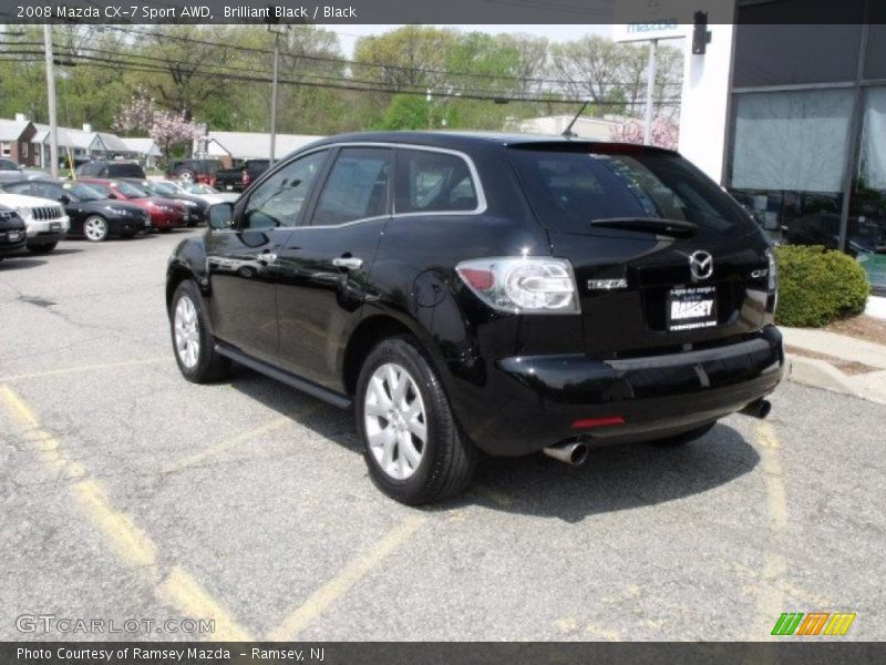 Brilliant Black / Black 2008 Mazda CX-7 Sport AWD