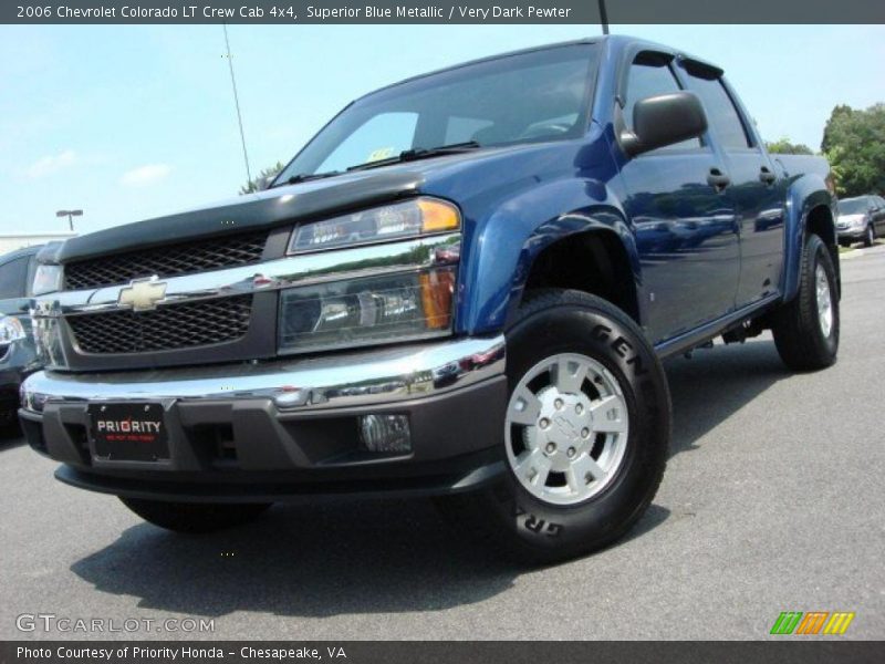 Superior Blue Metallic / Very Dark Pewter 2006 Chevrolet Colorado LT Crew Cab 4x4