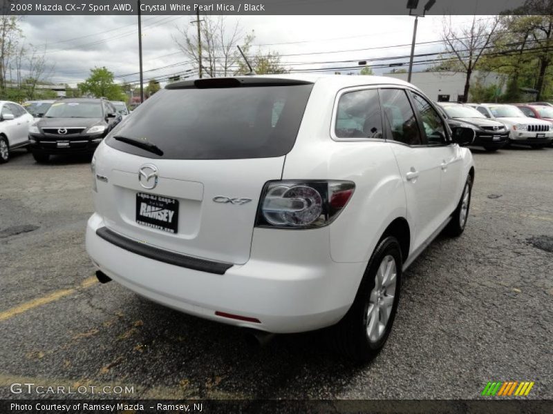 Crystal White Pearl Mica / Black 2008 Mazda CX-7 Sport AWD