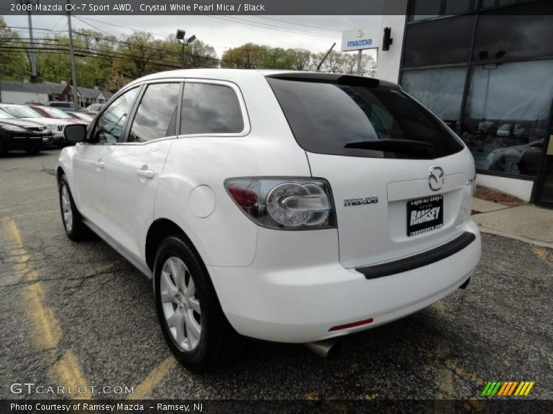 Crystal White Pearl Mica / Black 2008 Mazda CX-7 Sport AWD
