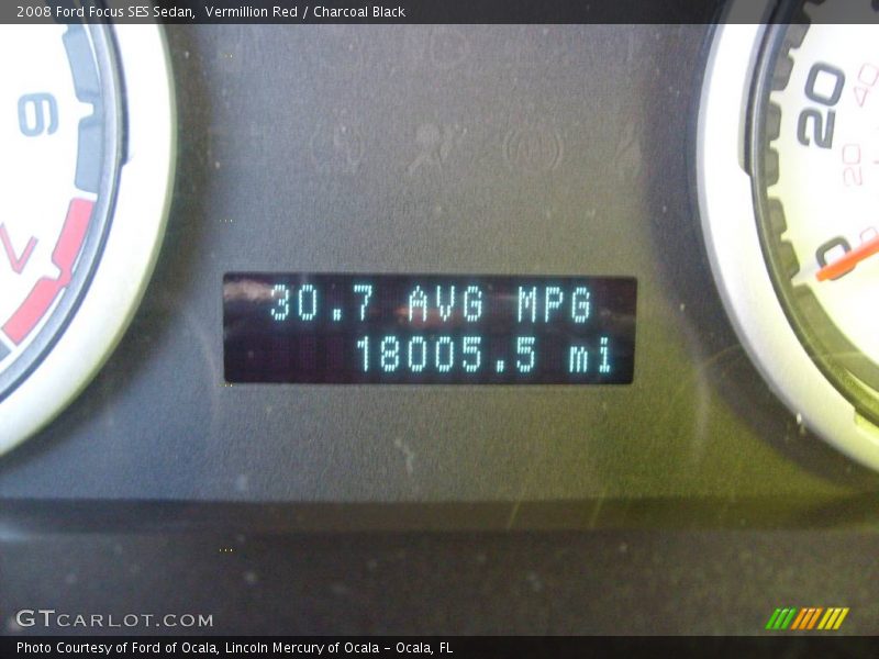 Vermillion Red / Charcoal Black 2008 Ford Focus SES Sedan
