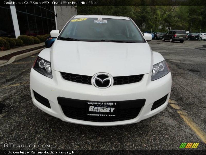 Crystal White Pearl Mica / Black 2008 Mazda CX-7 Sport AWD