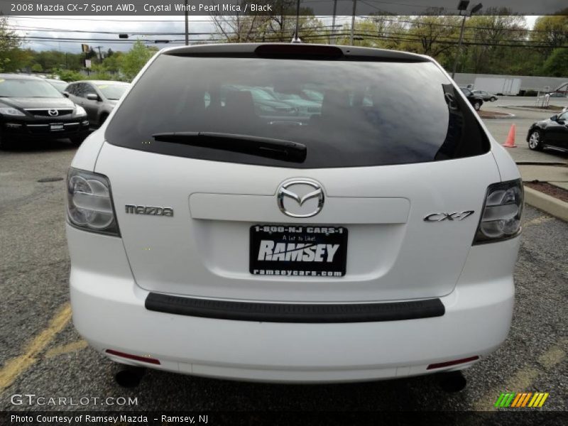 Crystal White Pearl Mica / Black 2008 Mazda CX-7 Sport AWD