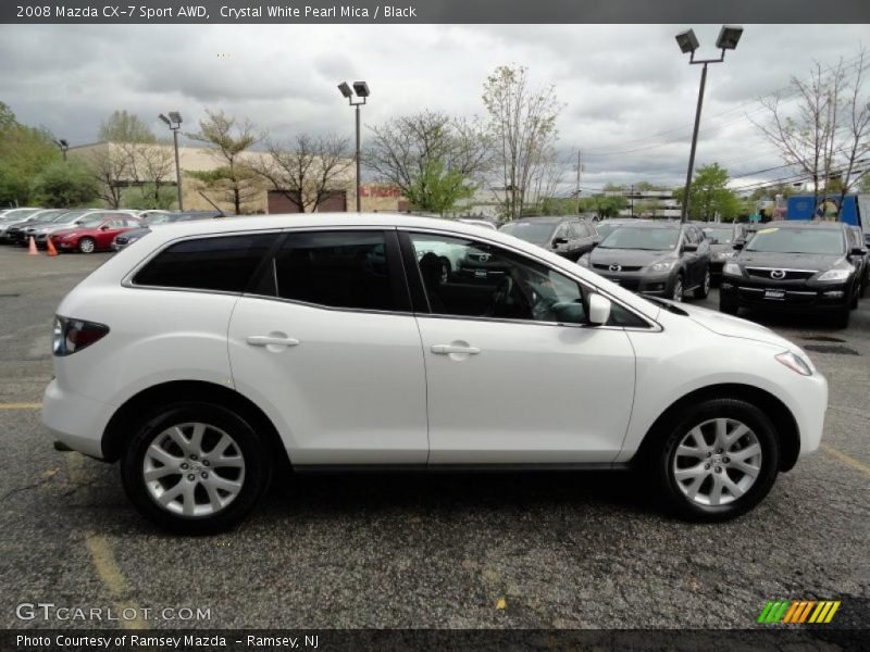 Crystal White Pearl Mica / Black 2008 Mazda CX-7 Sport AWD