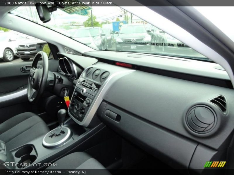 Crystal White Pearl Mica / Black 2008 Mazda CX-7 Sport AWD