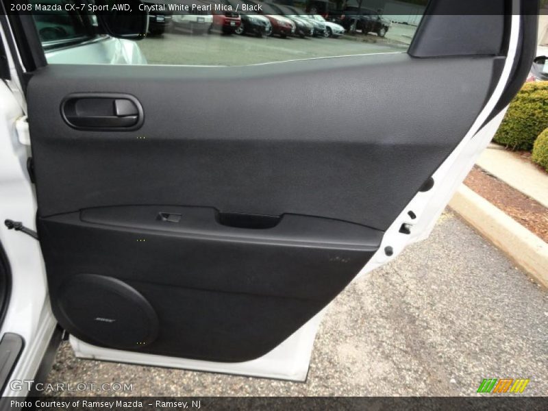 Crystal White Pearl Mica / Black 2008 Mazda CX-7 Sport AWD