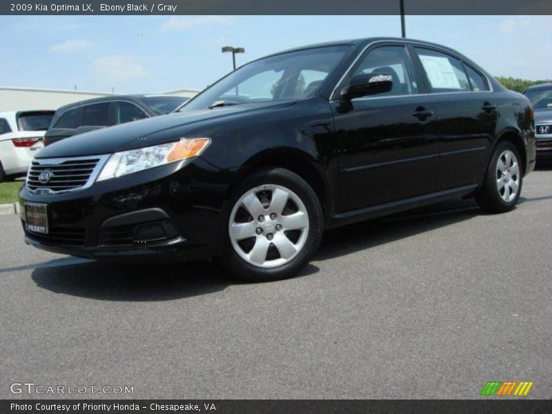 Ebony Black / Gray 2009 Kia Optima LX