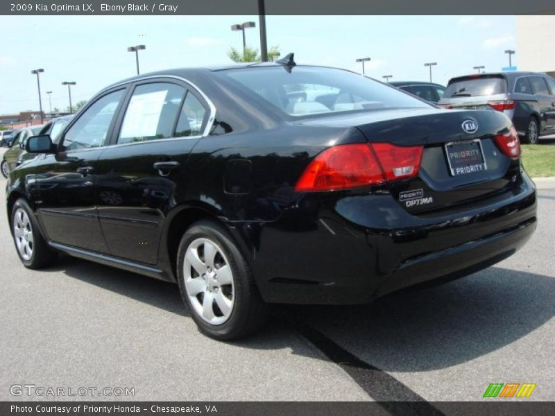 Ebony Black / Gray 2009 Kia Optima LX