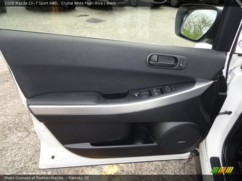 Crystal White Pearl Mica / Black 2008 Mazda CX-7 Sport AWD