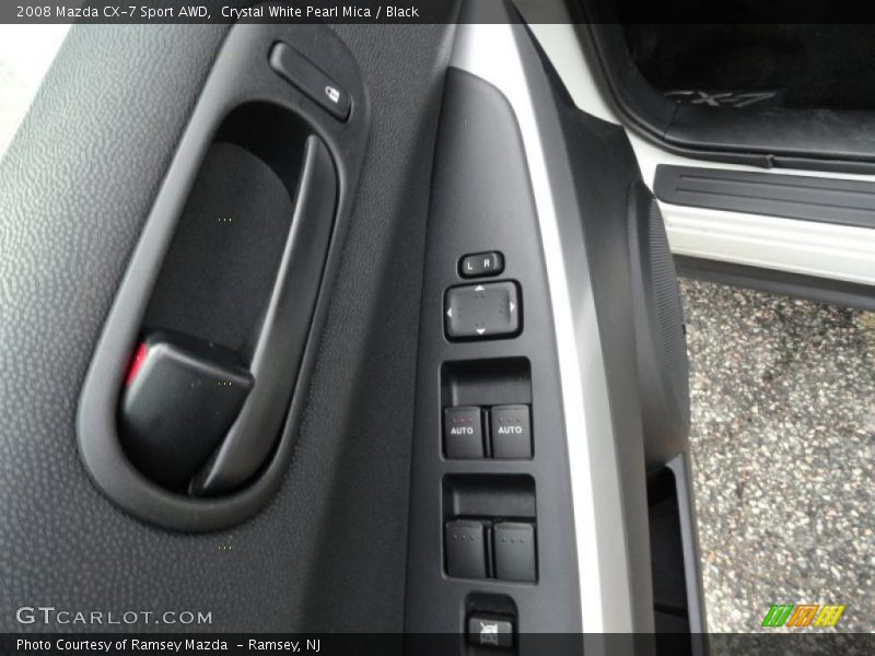 Crystal White Pearl Mica / Black 2008 Mazda CX-7 Sport AWD