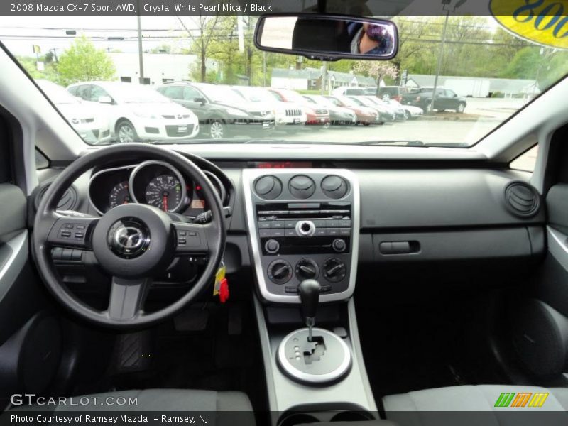 Crystal White Pearl Mica / Black 2008 Mazda CX-7 Sport AWD