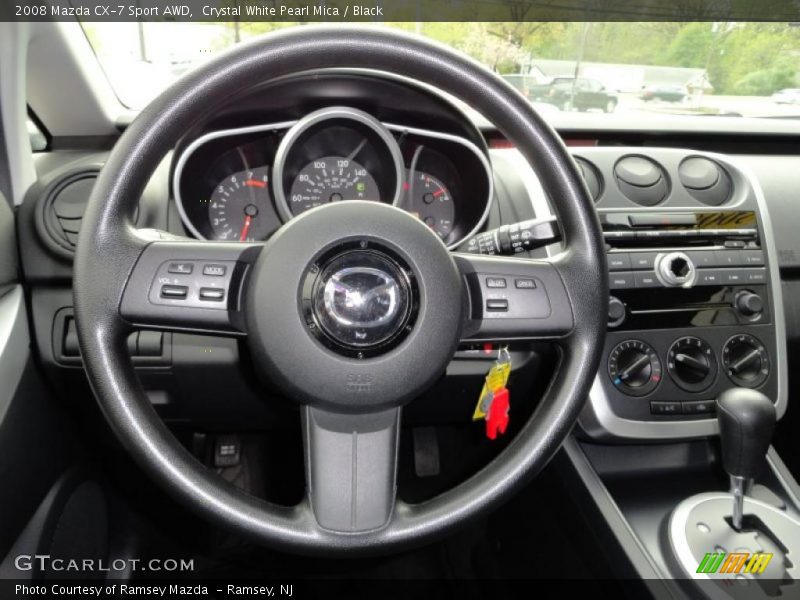 Crystal White Pearl Mica / Black 2008 Mazda CX-7 Sport AWD