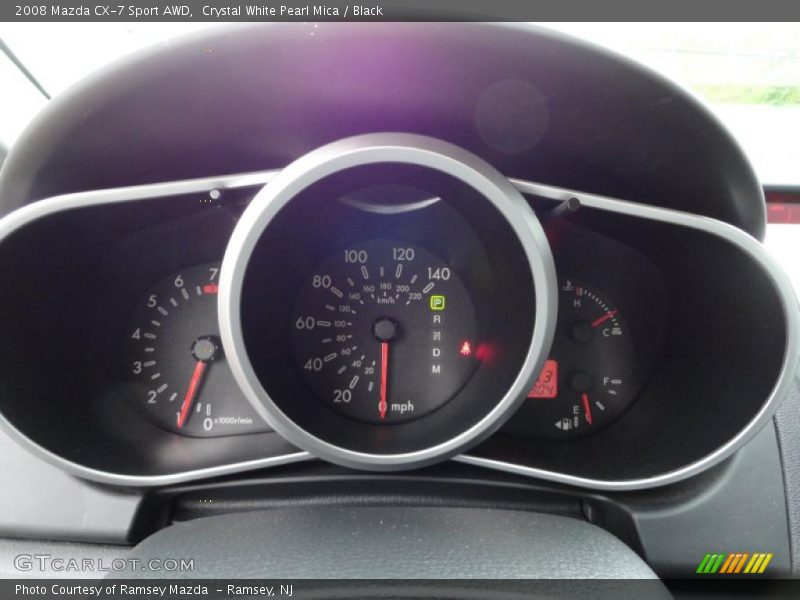 Crystal White Pearl Mica / Black 2008 Mazda CX-7 Sport AWD