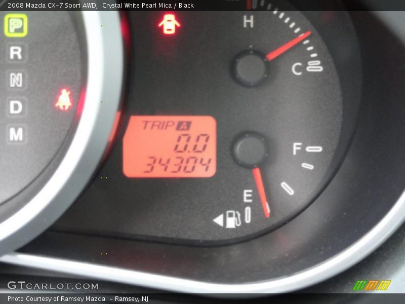 Crystal White Pearl Mica / Black 2008 Mazda CX-7 Sport AWD