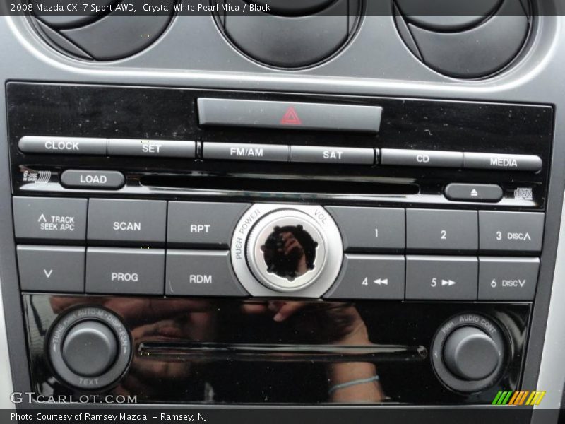 Crystal White Pearl Mica / Black 2008 Mazda CX-7 Sport AWD