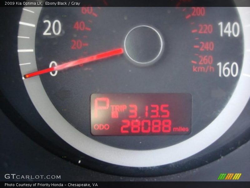 Ebony Black / Gray 2009 Kia Optima LX