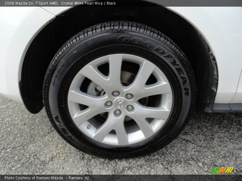 Crystal White Pearl Mica / Black 2008 Mazda CX-7 Sport AWD