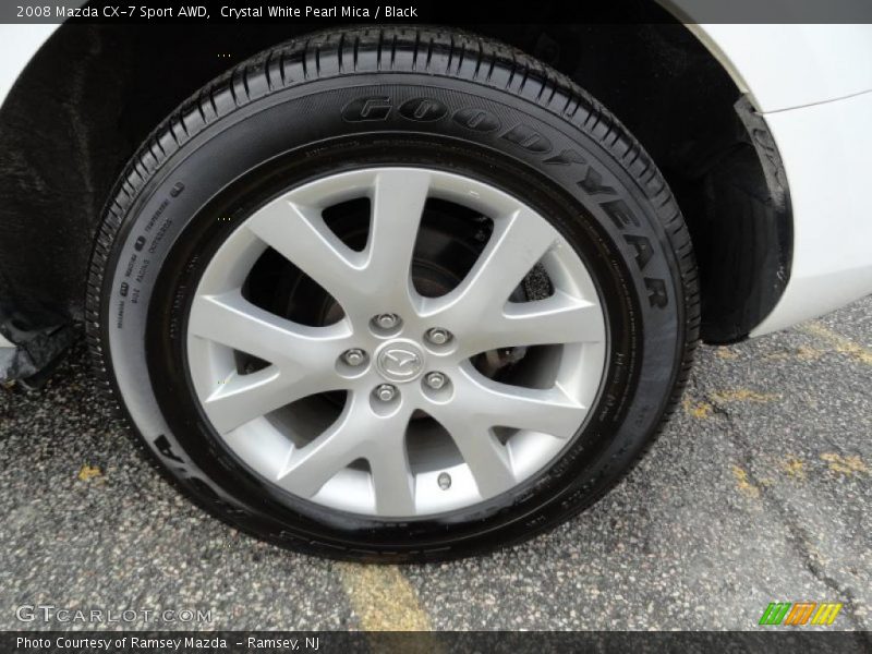 Crystal White Pearl Mica / Black 2008 Mazda CX-7 Sport AWD