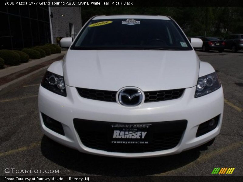 Crystal White Pearl Mica / Black 2008 Mazda CX-7 Grand Touring AWD