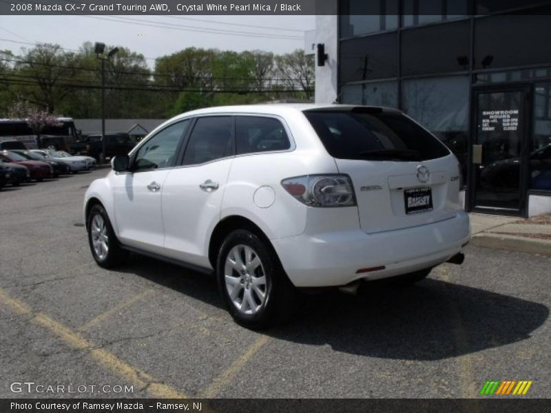 Crystal White Pearl Mica / Black 2008 Mazda CX-7 Grand Touring AWD