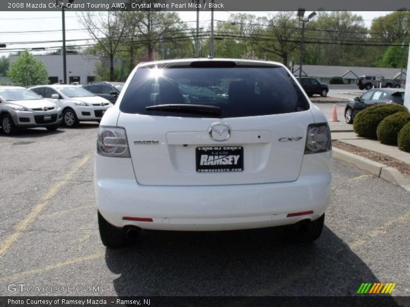 Crystal White Pearl Mica / Black 2008 Mazda CX-7 Grand Touring AWD