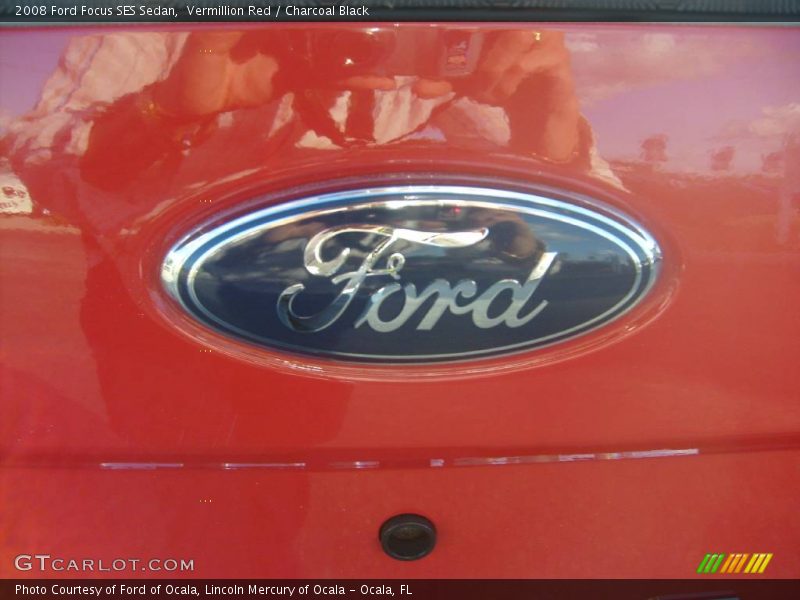 Vermillion Red / Charcoal Black 2008 Ford Focus SES Sedan
