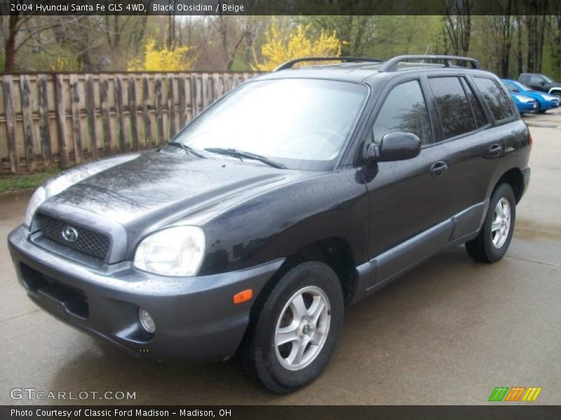 Black Obsidian / Beige 2004 Hyundai Santa Fe GLS 4WD