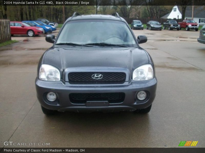Black Obsidian / Beige 2004 Hyundai Santa Fe GLS 4WD