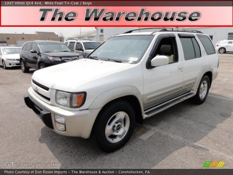 White Pearl Tri-Coat / Beige 1997 Infiniti QX4 4x4