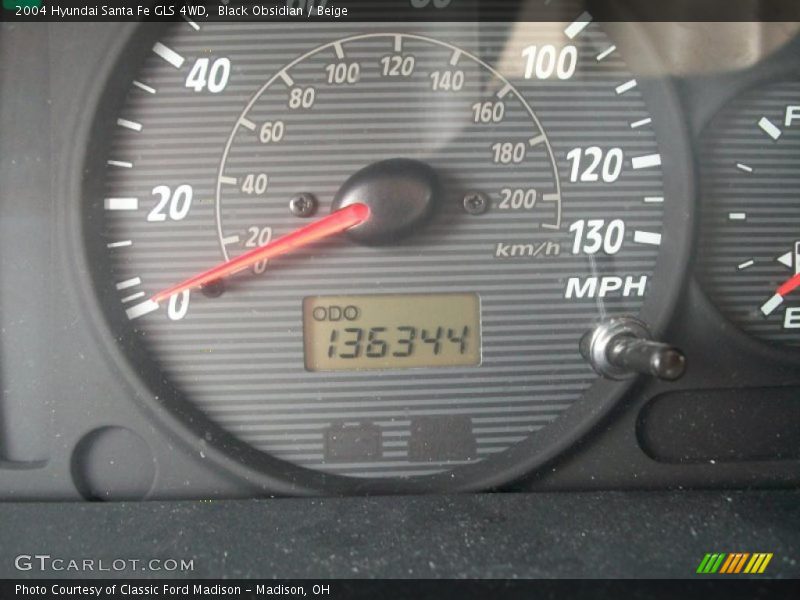 Black Obsidian / Beige 2004 Hyundai Santa Fe GLS 4WD